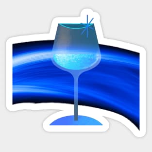 Blue cocktail Sticker